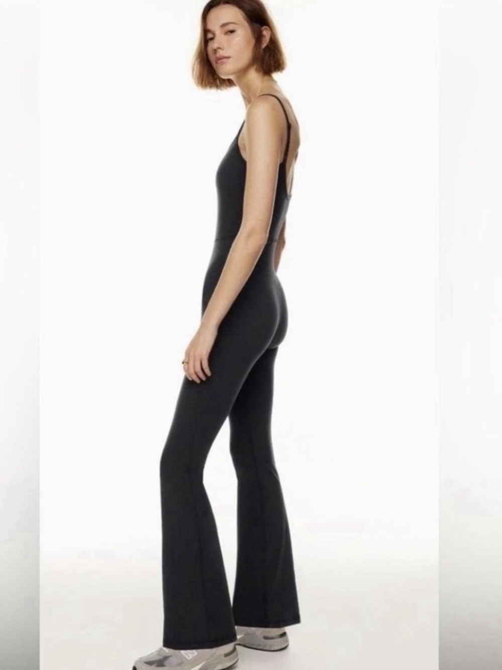 Aritzia Wilfred Free Divinity Kick Flare Jumpsuit Black S